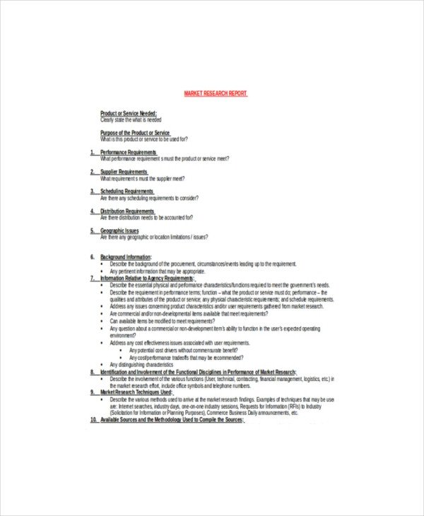 Market Research Report Template 25 Marketing Report Templates – Free Pdf Google Docs