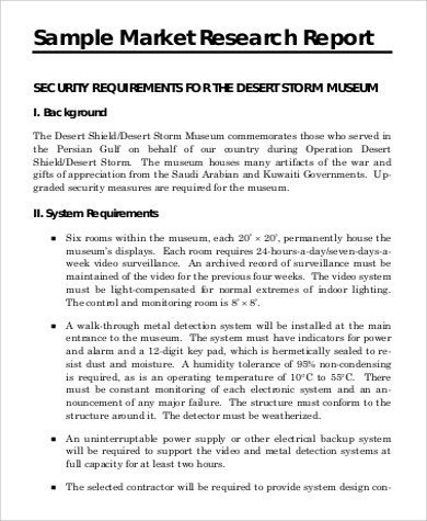 Market Research Report Template 43 Report Examples Word Pdf Docs