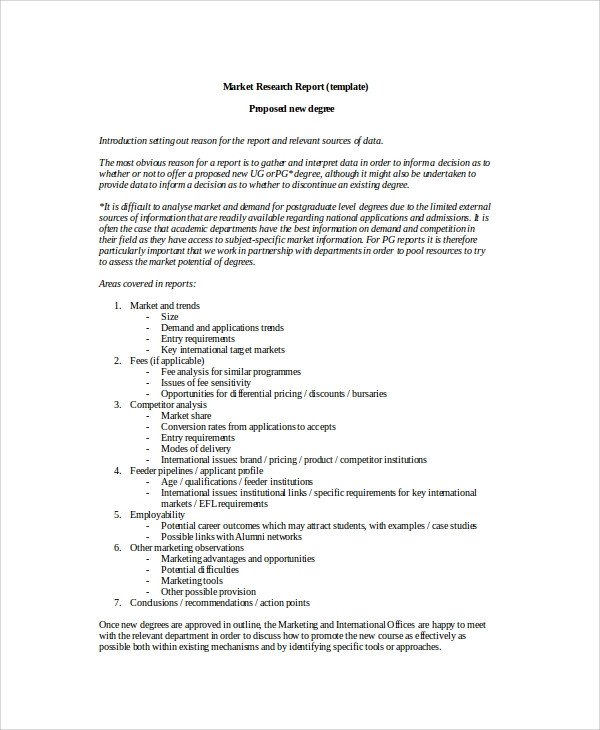 Market Research Report Template 8 Market Research Samples Pdf Docs Pages
