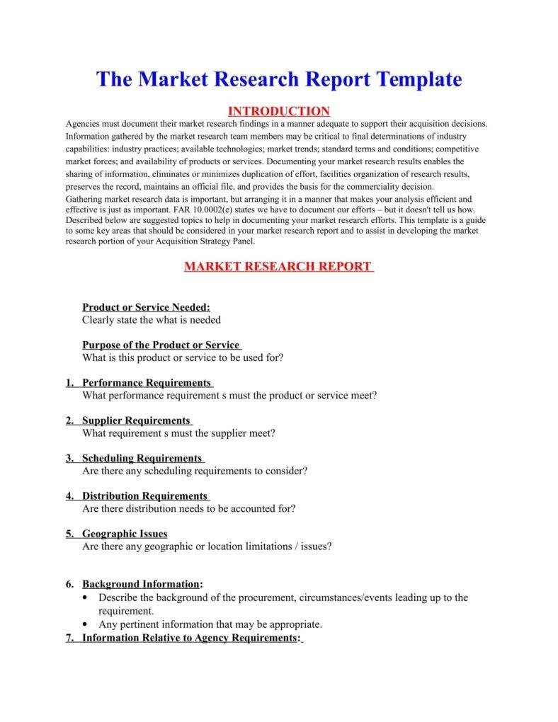 Market Research Report Template How A Market Research Benefits Your Business