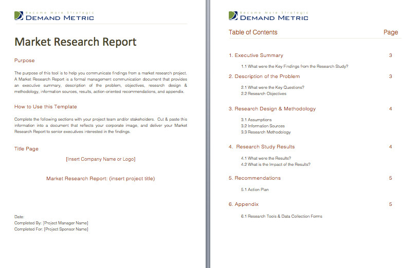 Market Research Report Template Pinterest • the World’s Catalog Of Ideas