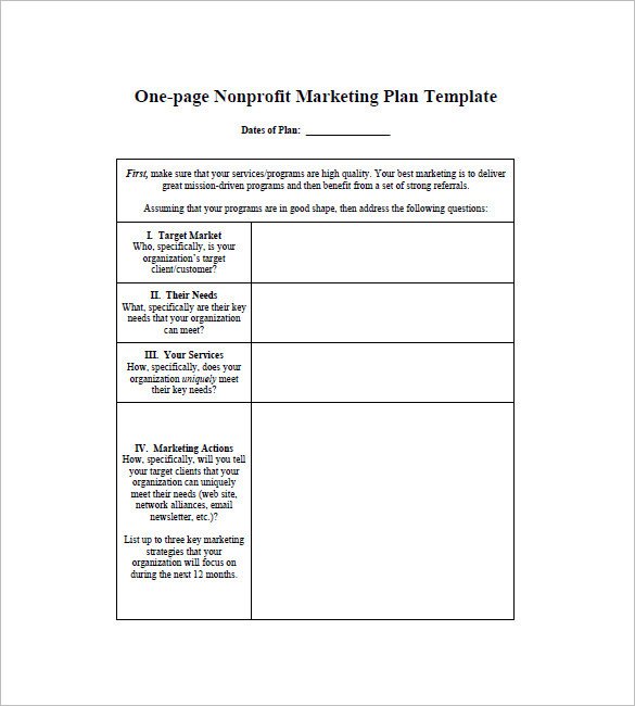 Marketing One Sheet Template E Page Marketing Plan Template 16 Free Sample