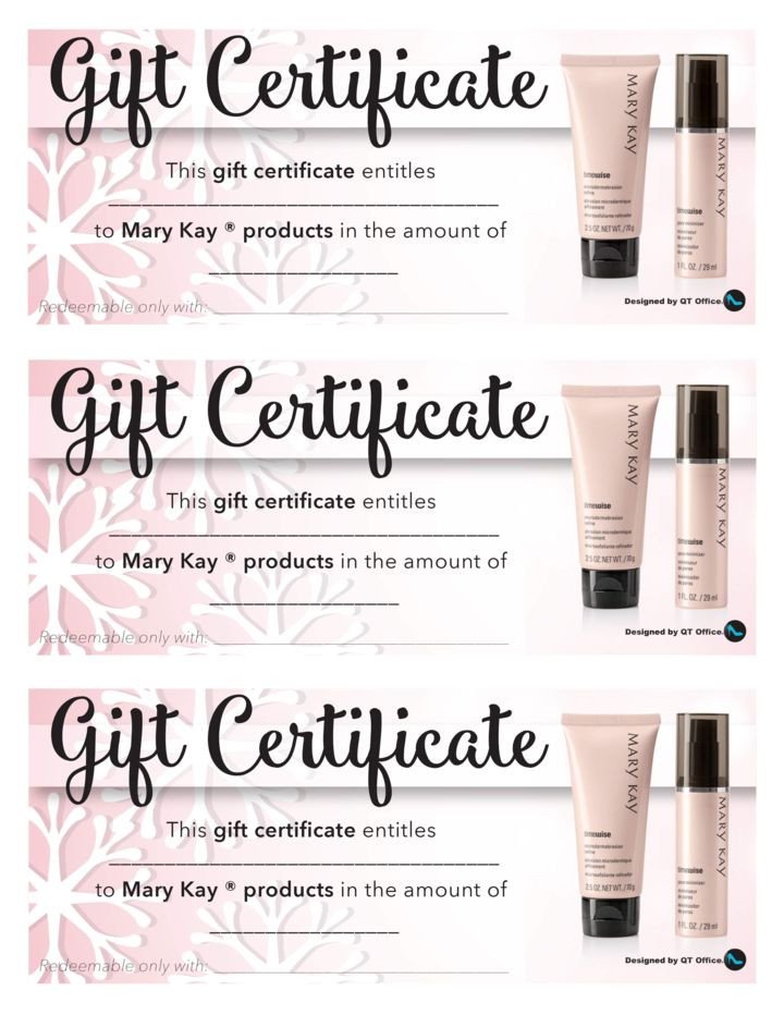 Mary Kay Gift Certificates Pdf Anne Hanson Mary Kay Sales Diretor United States Gift