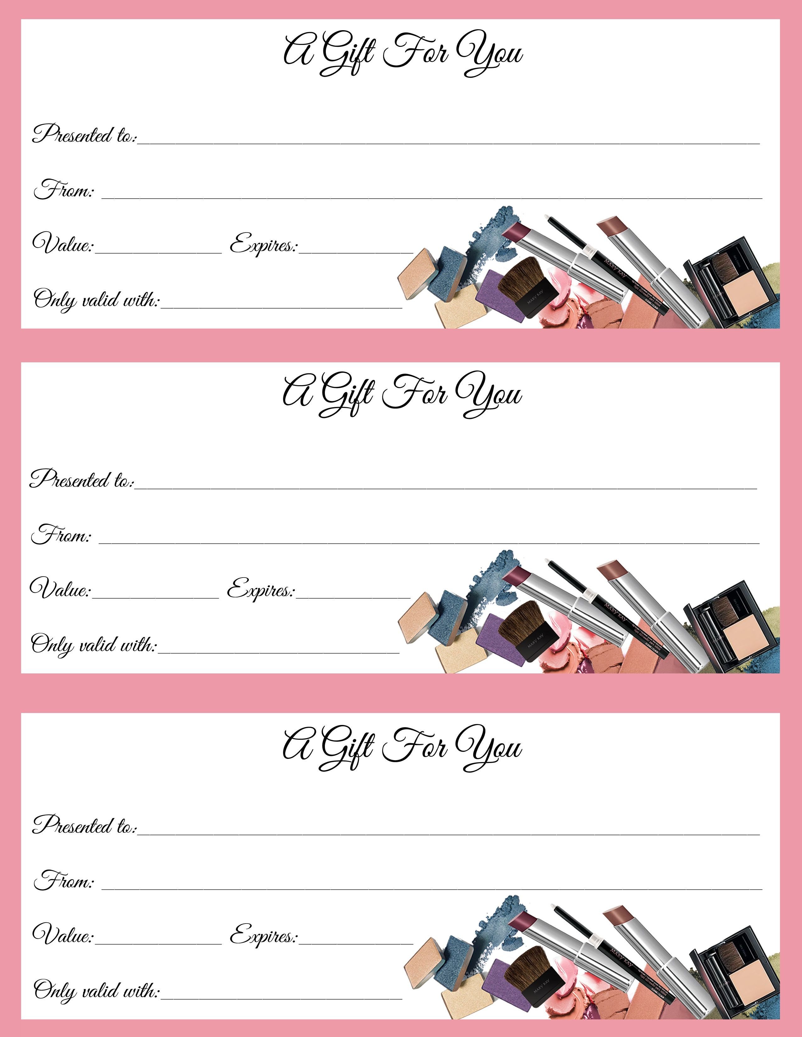 Mary Kay Gift Certificates Pdf Gift Certificates Just In Time for Call or Text to order