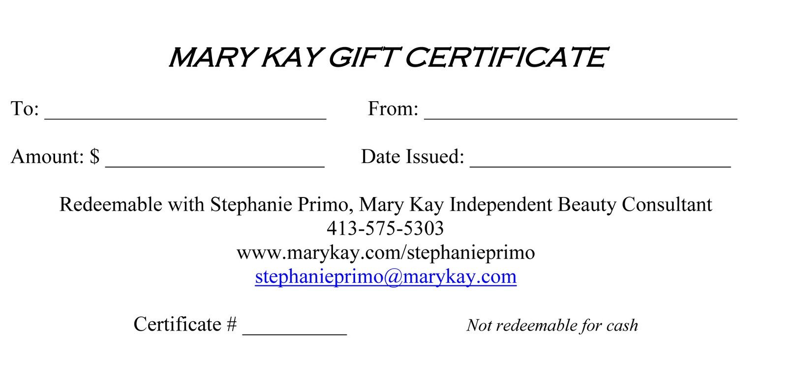 Mary Kay Gift Certificates Pdf Mary Kay 411 Mary Kay Gift Certificates