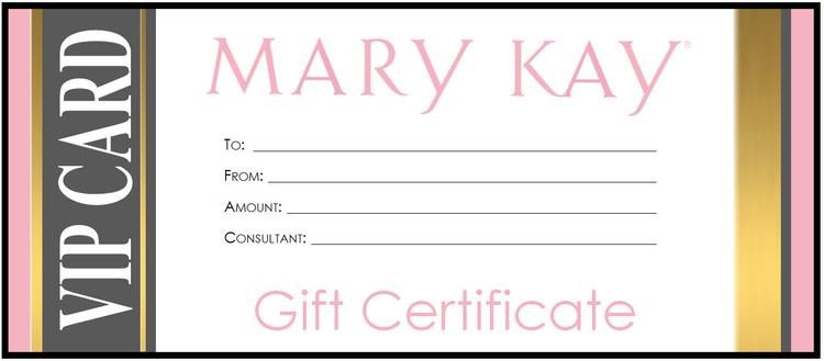 Mary Kay Gift Certificates Pdf Mary Kay Gift Certificate Download Gold Vip by