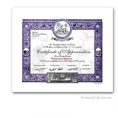 Masonic Certificate Template Free Masonic Certificates Awards and Diplomas Freemason