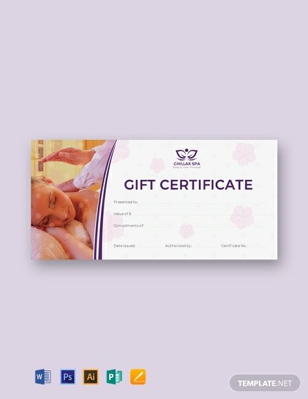 Massage Gift Certificate Template 436 Free Certificate Templates [download Ready Made