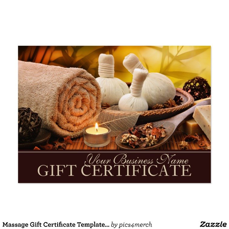 Massage Gift Certificate Template Massage Gift Certificate Template Spa Gift Cards