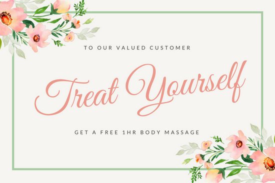 Massage Gift Certificate Template Pink Watercolor Floral Massage Gift Certificate