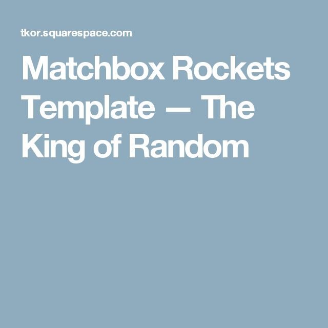 Matchbox Rockets Template 25 Best Ideas About Matchbox Template On Pinterest