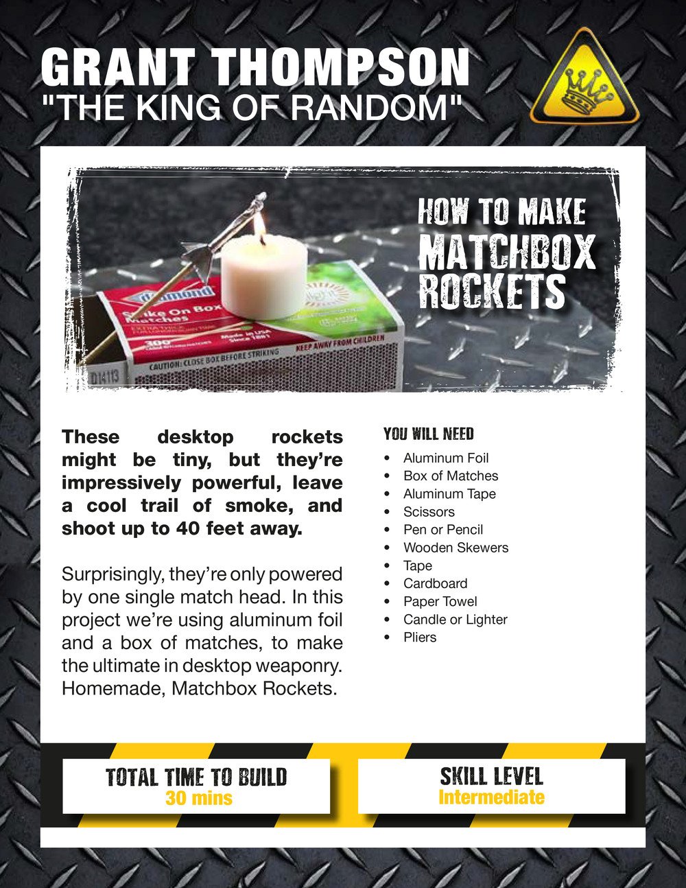 Matchbox Rockets Template How to Make A Matchbox Rocket Launching Kit — the King Of