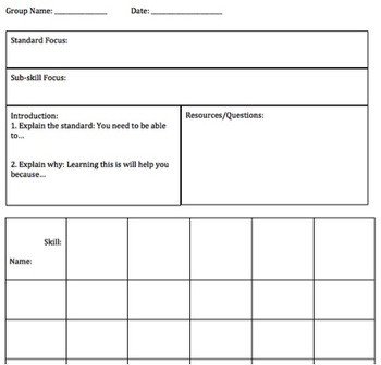 Math Lesson Plan Template Guided Math Lesson Plan Template by Liana Ponce