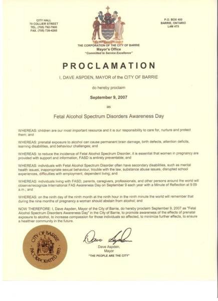 Mayoral Proclamation Template Proclamation – Fasd with Hope