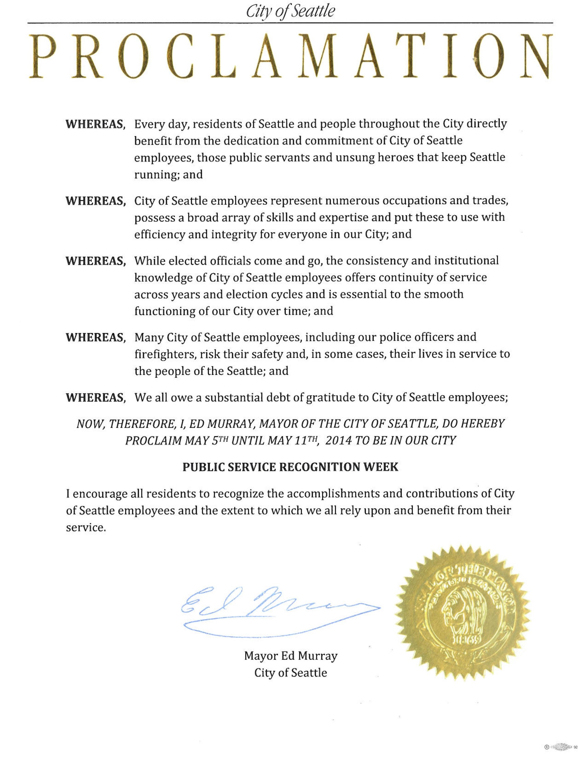 Mayoral Proclamation Template Proclamations Archives Mayor Murray