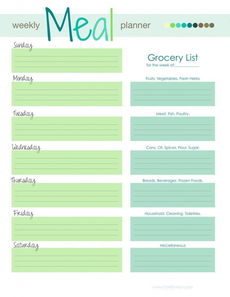 Meal Plan Template Free 28 Free Printable Grocery List Templates