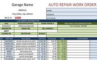 Mechanic Work order Template Invoice Template Download Free Invoice Templates