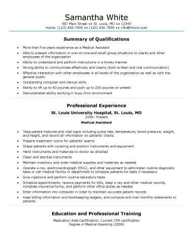 Medical assistant Resume Templates 16 Free Medical assistant Resume Templates