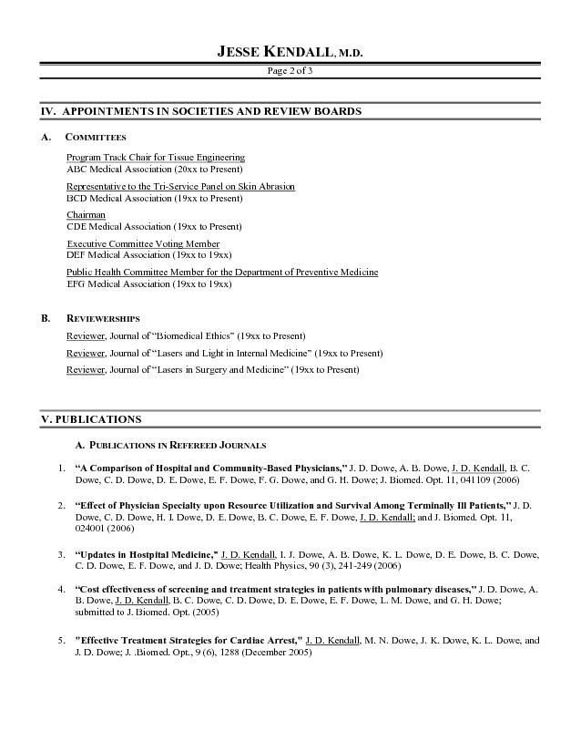 Medical Curriculum Vitae Templates Medical Doctor Curriculum Vitae Example