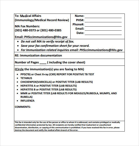 Medical Fax Cover Sheets Medical Fax Cover Sheet 14 Documents In Pdf Word