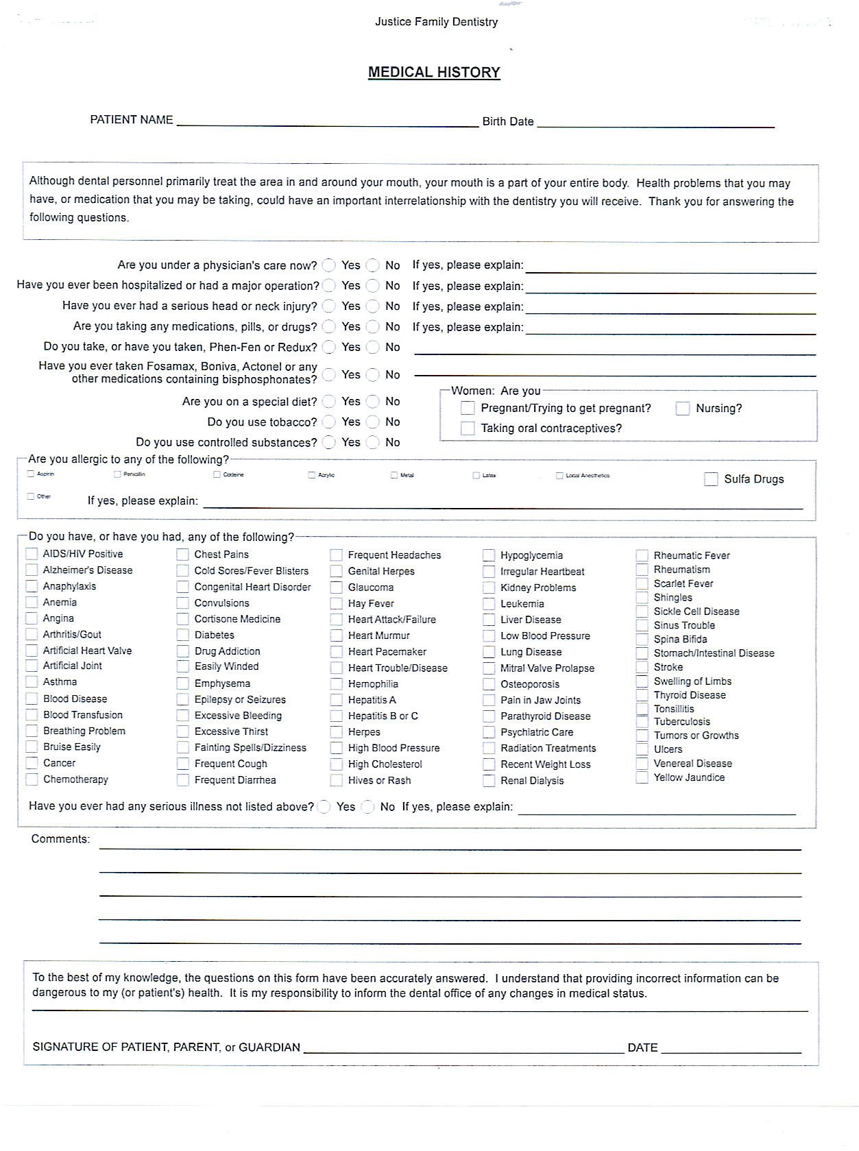 Medical History form Printable 7 Best Of Plete Medical History form Printable