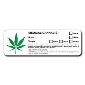 Medical Marijuana Label Template Amazon Generic State Pliant Labels 100 000