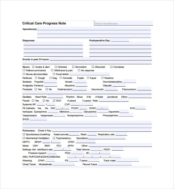Medical Progress Note Templates Sample Progress Note Template 9 Free Documents Download