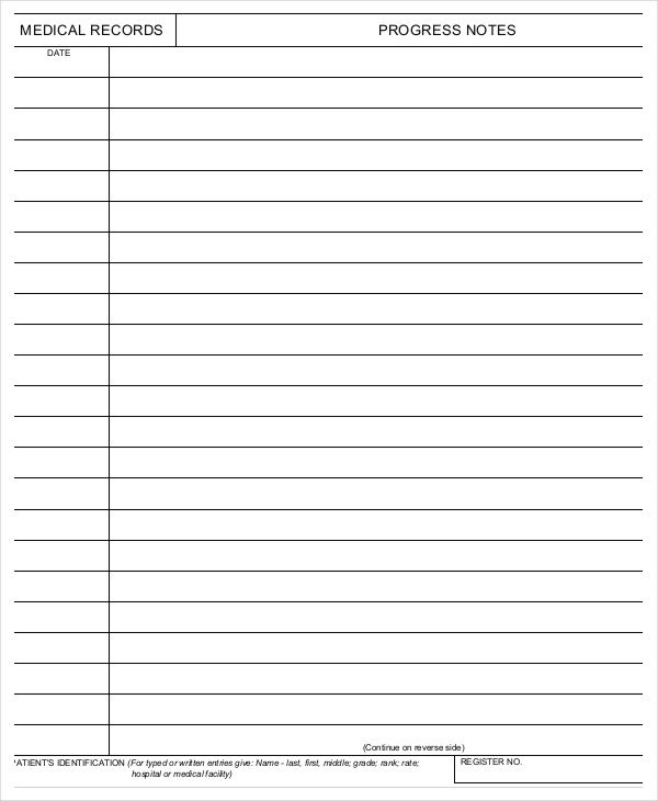 Medical Progress Notes Template 21 Note Template