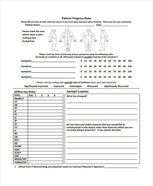 Medical Progress Notes Template 25 Sample Note Templates
