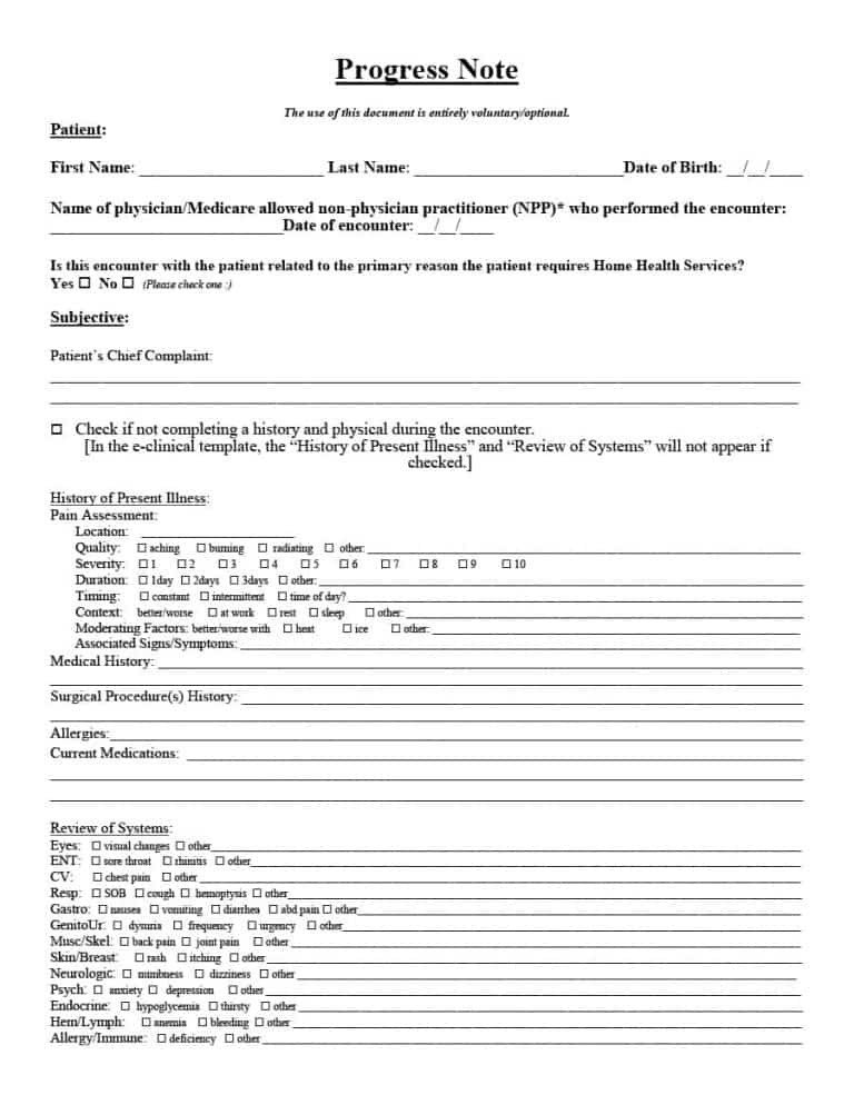 Medical Progress Notes Template 43 Progress Notes Templates [mental Health Psychotherapy
