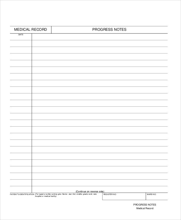 Medical Progress Notes Template Sample Progress Note 7 Documents In Pdf Word