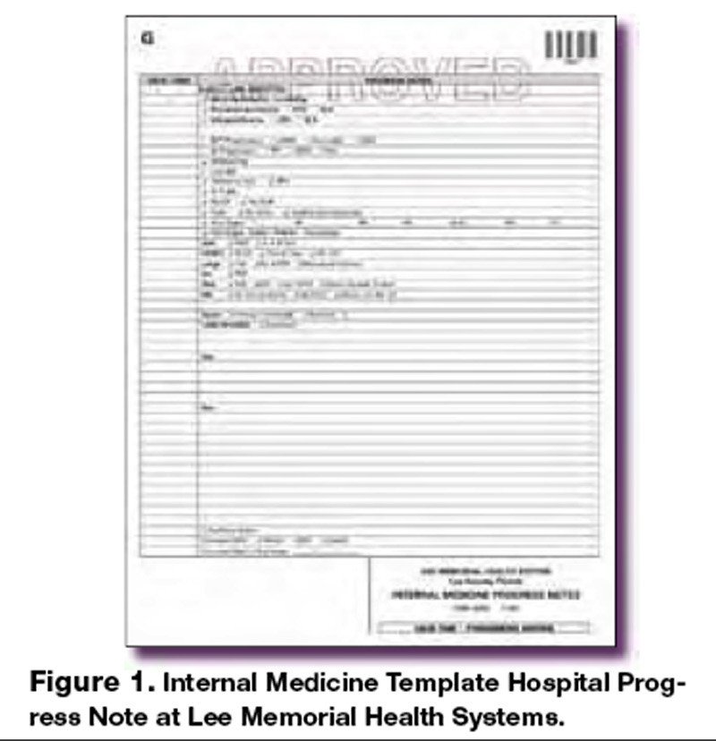 Medical Progress Notes Template the Template Progress Note A Timesaving Innovation