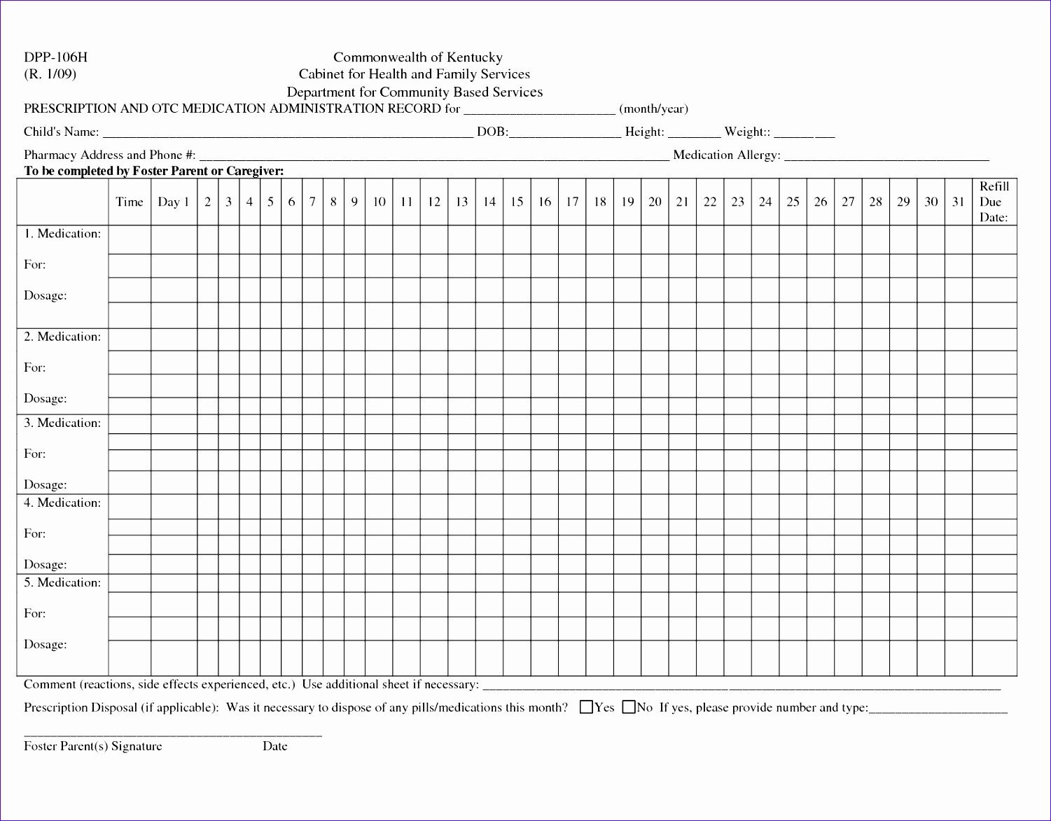 Medication Administration Record Template Excel 10 Ms Excel Patient Medication Log Template