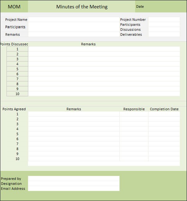 Meeting Minute Template Excel Meeting Minutes Template 16 Download Free Documents In
