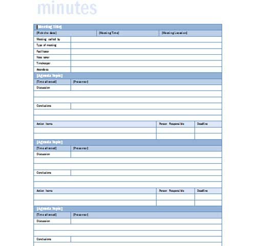 Meeting Minutes Template Word Meeting Minutes Templates Microsoft Word Templates