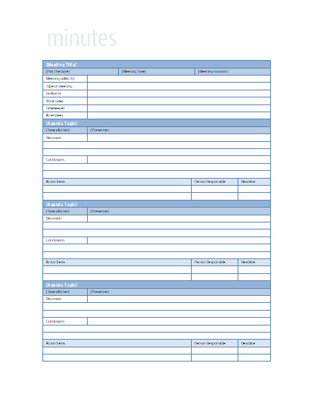 Meeting Minutes Template Word Meeting Word Templates – Microsoft Word Templates