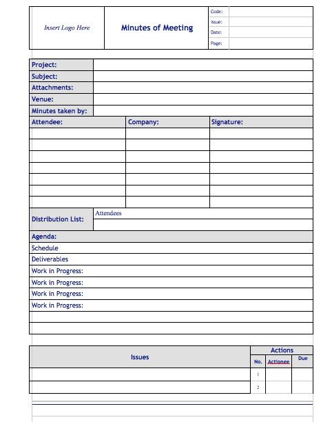 Meeting Notes Template Excel 20 Handy Meeting Minutes &amp; Notes Templates Free Template