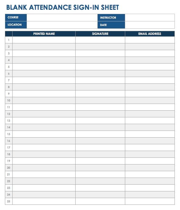 Meeting Sign In Sheet Free Sign In and Sign Up Sheet Templates