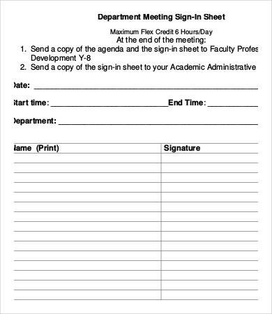 Meeting Sign In Sheet Meeting Sign In Sheet Template 13 Free Pdf Documents