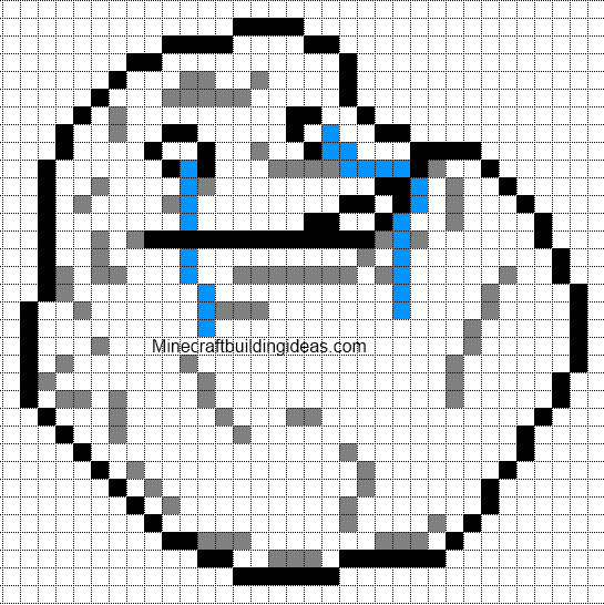 Meme Pixel Art Grid Minecraft Pixel Art Templates forever Alone Face