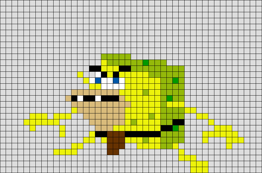 Meme Pixel Art Grid Pixel Spongebob Meme – Brik