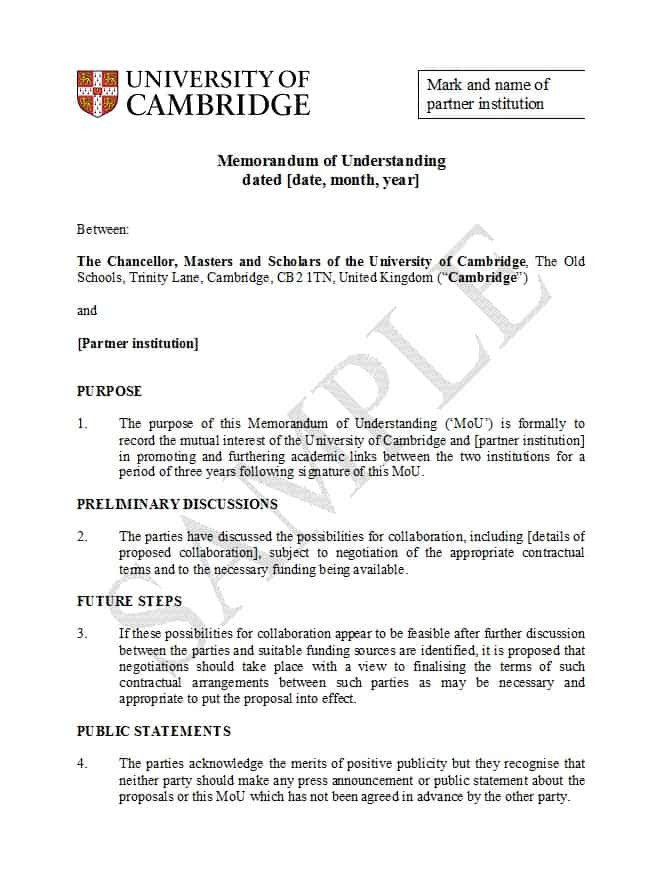 Memorandum Of Agreement Templates 50 Free Memorandum Of Understanding Templates [word]