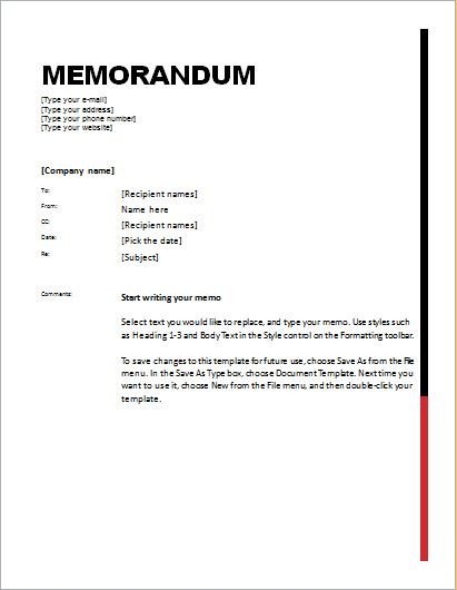 Memorandum Templates for Word 24 Free Editable Memo Templates for Ms Word