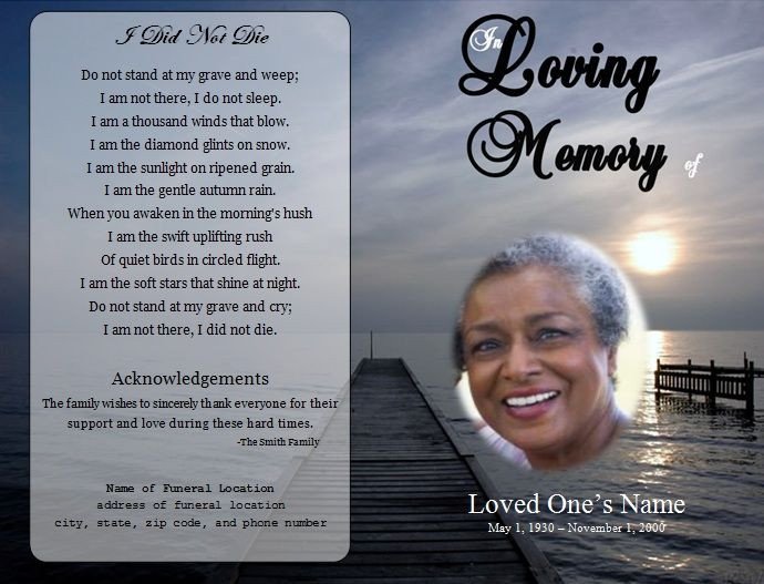 Memorial Card Template Free Download 73 Best Images About Printable Funeral Program Templates