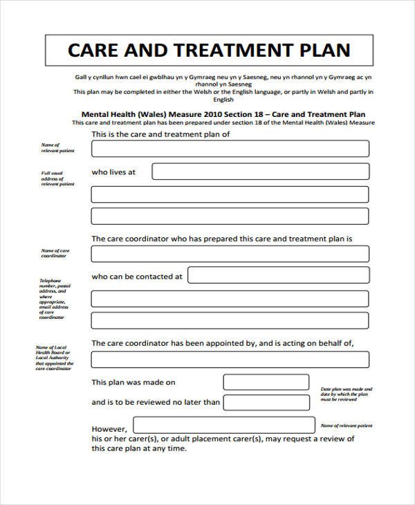 Mental Health Treatment Plan Template 30 Free Treatment Plan Templates