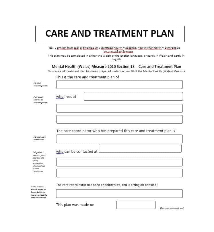 Mental Health Treatment Plan Template 35 Treatment Plan Templates Mental Dental Chiropractic