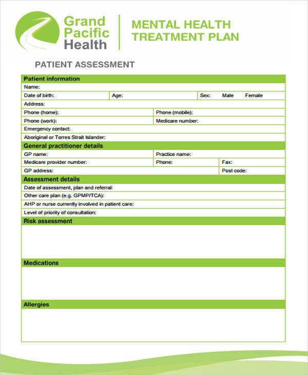 Mental Health Treatment Plan Template 9 Treatment Plan Samples & Templates In Pdf Doc