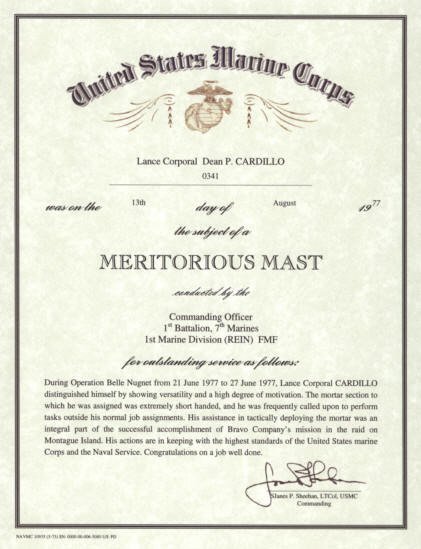 Meritorious Mast Example Dear Usmc Marines or former Marines