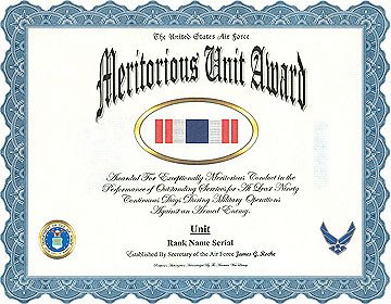 Meritorious Mast Example Meritorious Unit Award Display Recognition