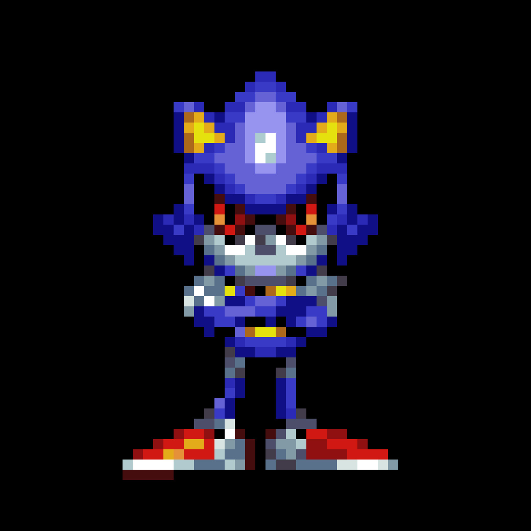 Metal sonic Pixel Art Titotheog Tito Valdez